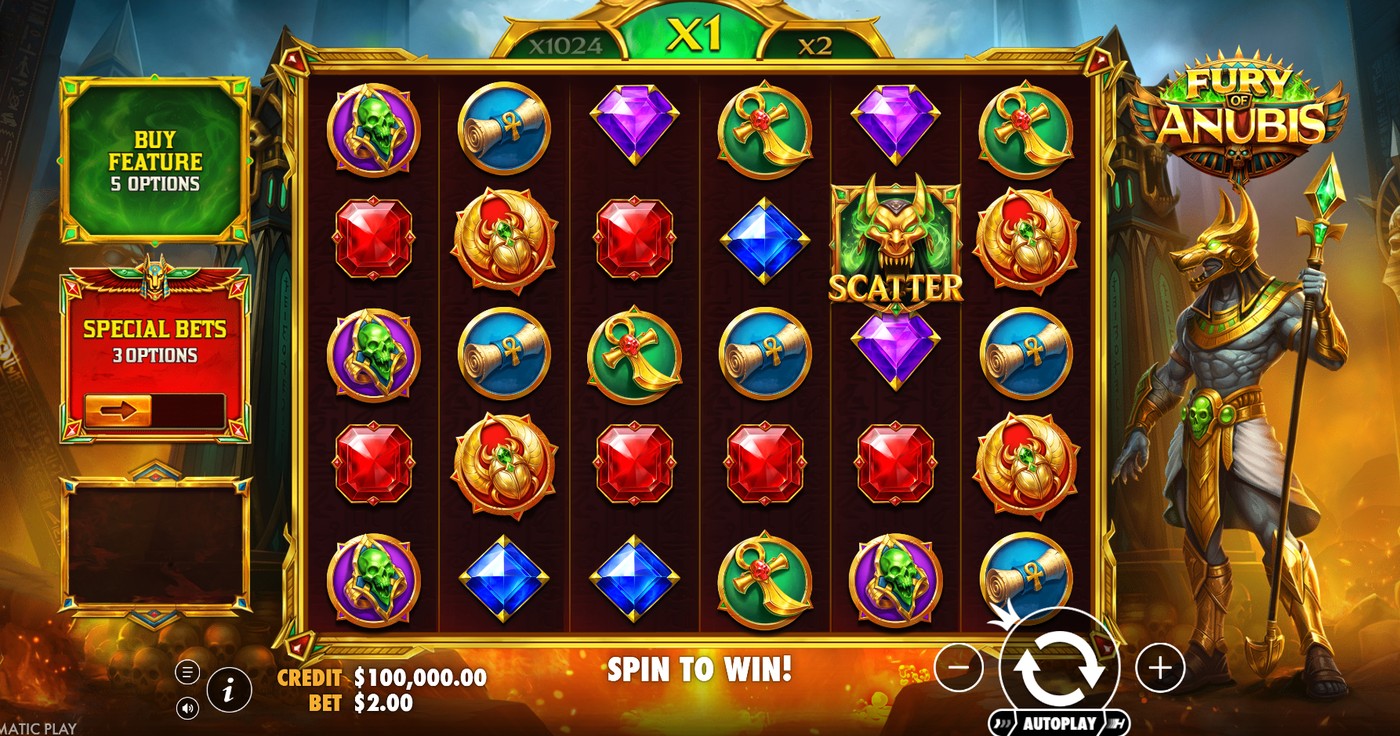 Fury of Anubis slot by Pragmatic Play — the game FuryOfAnubis.casino documents in full